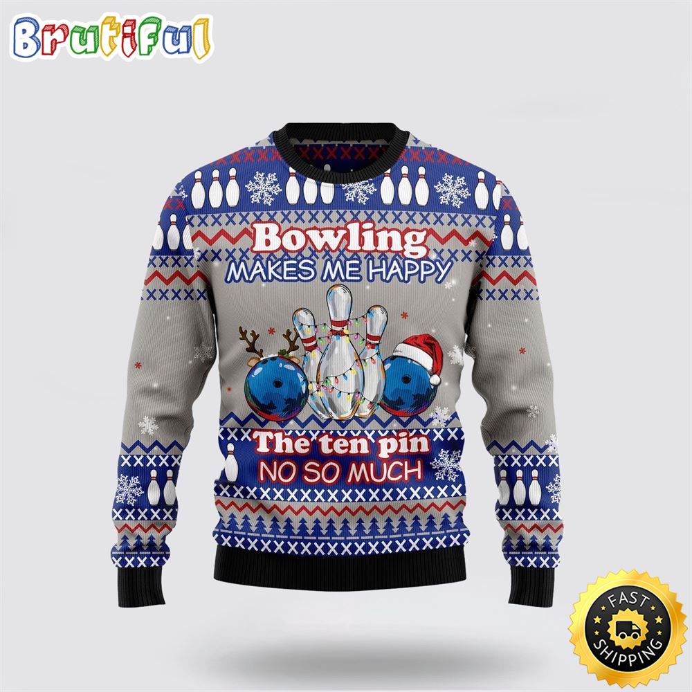 Bowling Merry Christmas Ugly Christmas Sweater Gifts For Bowling Master Neasalamis