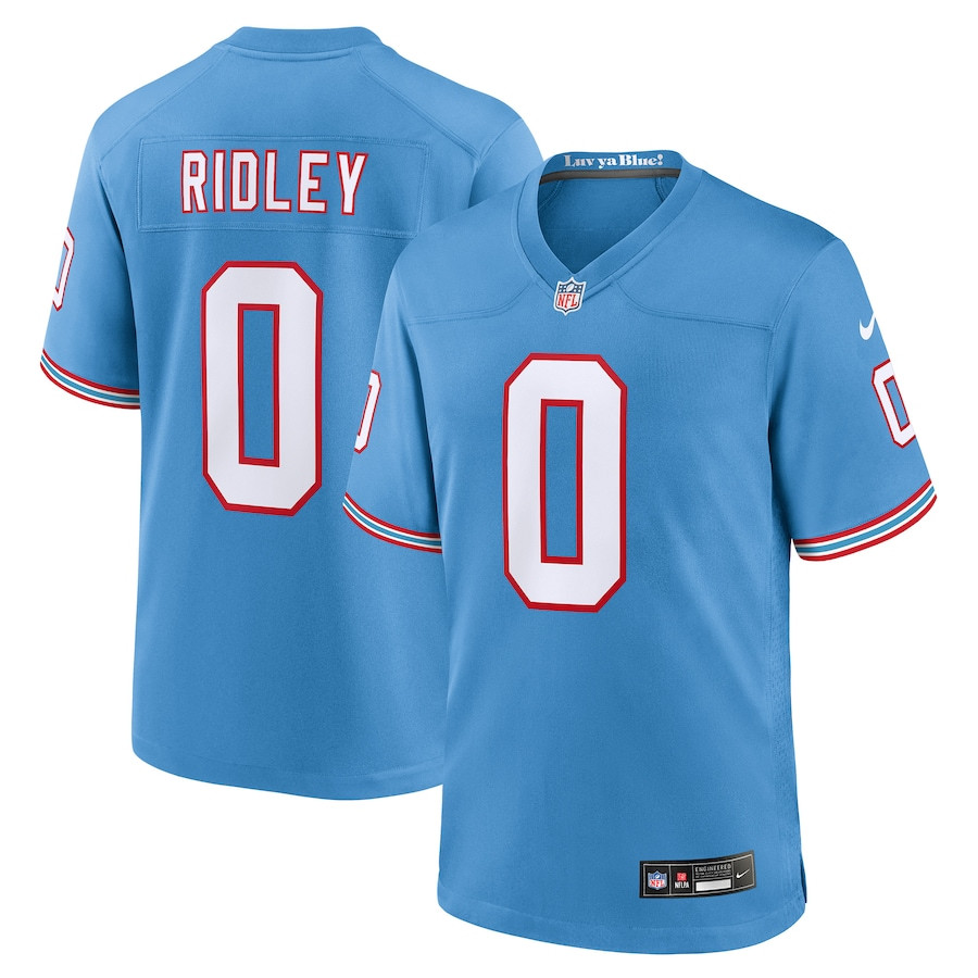 Calvin Ridley 0 Tennessee Titans Alternate Game Men Jersey - Light Blue JS2319