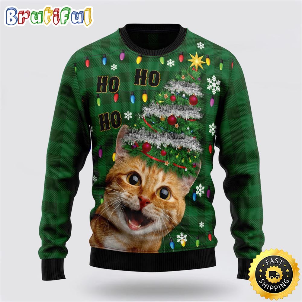 Cat Christmas Tree Ugly Christmas Sweater Perfect Christmas Gift For Cat Lover Neasalamis