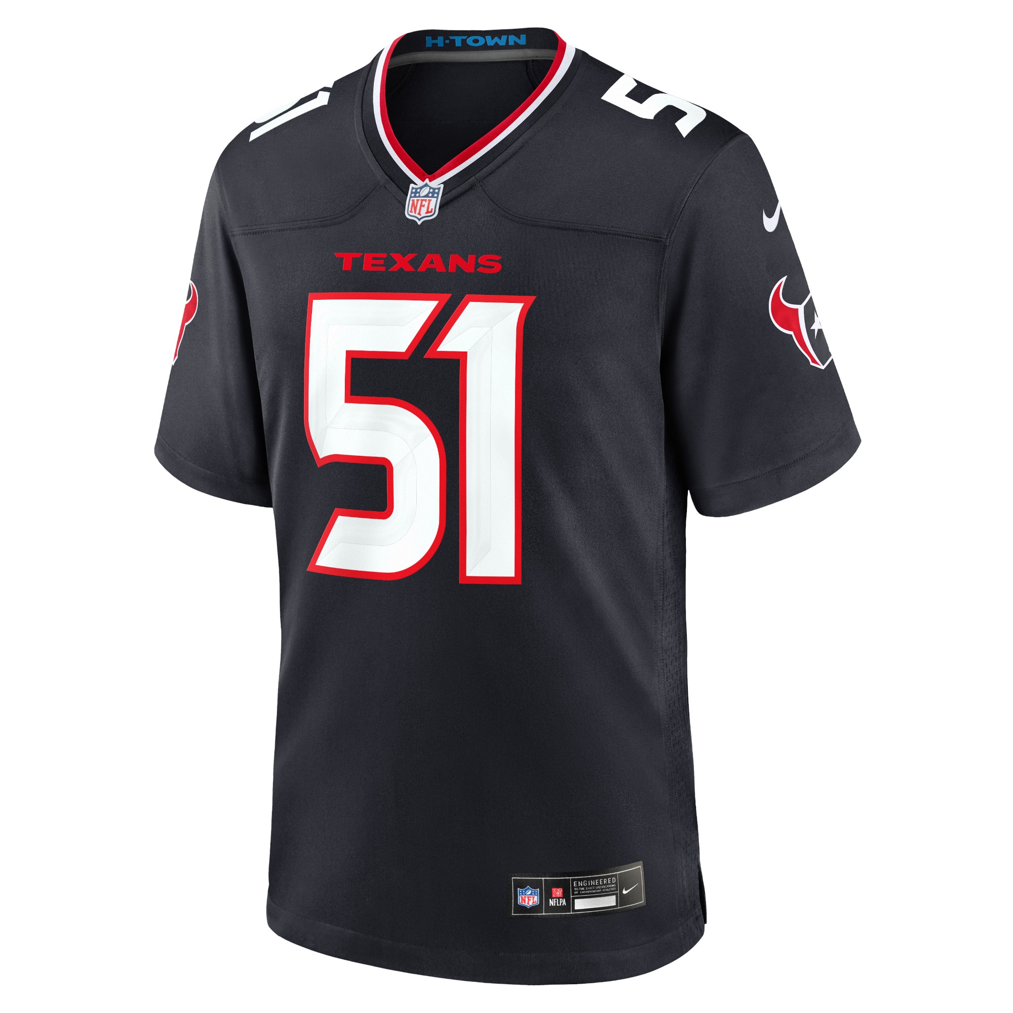 Men's Houston Texans Will Anderson Jr. Navy Game Jersey JS1648 Neasalamis - Image 2