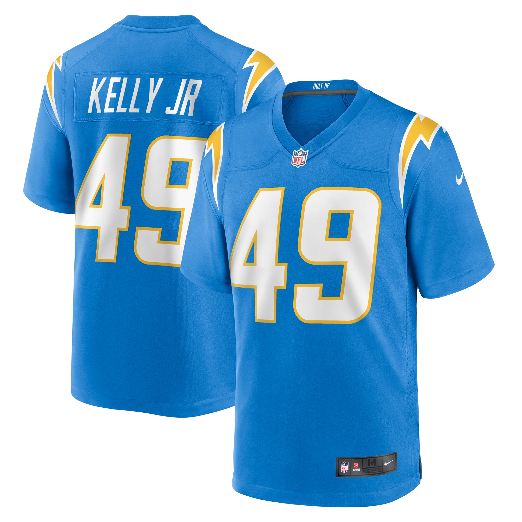 Men's Los Angeles Chargers John Kelly Jr. Powder Blue Team Game Jersey JS7275