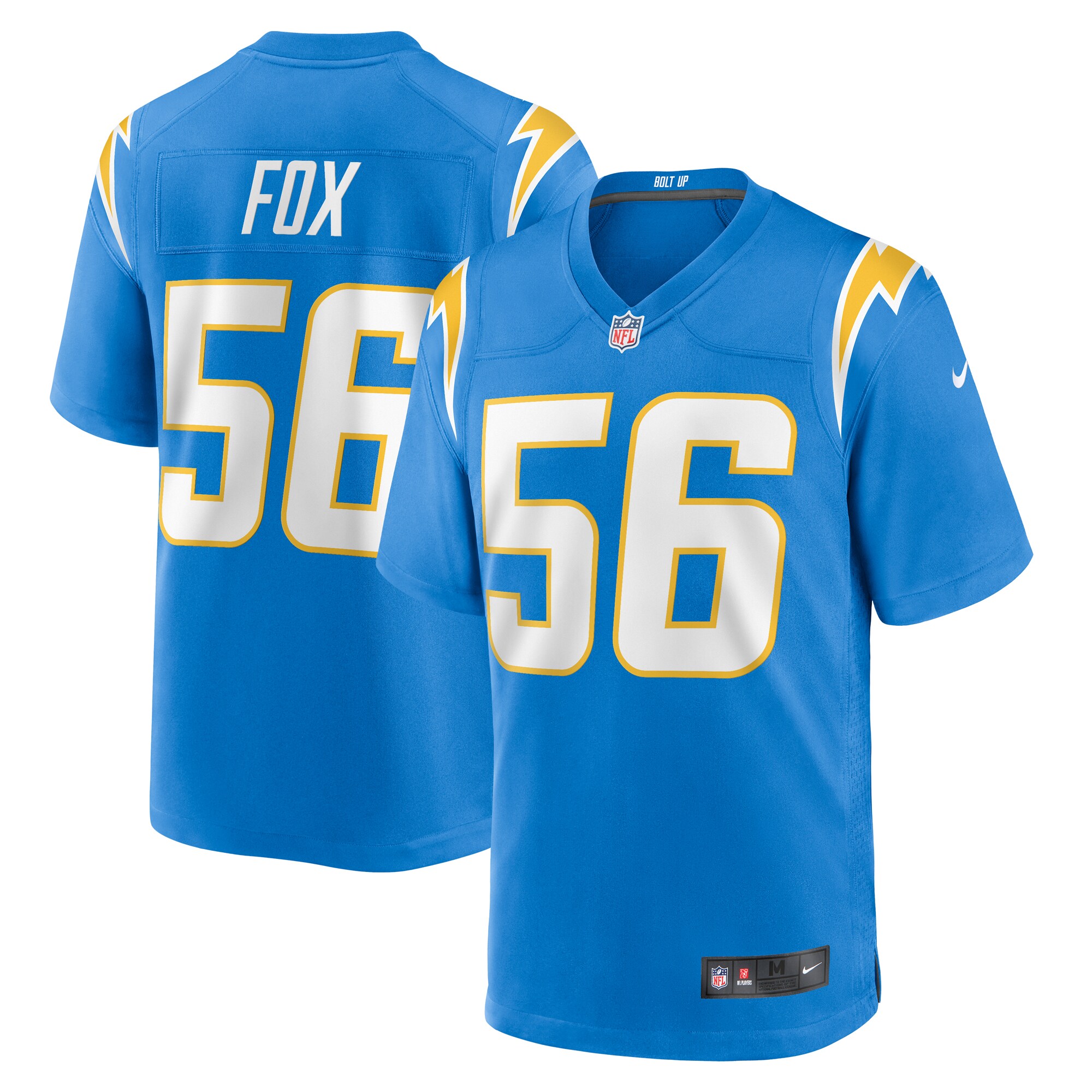 Men's Los Angeles Chargers Morgan Fox Powder Blue Player Game Jersey JS4967