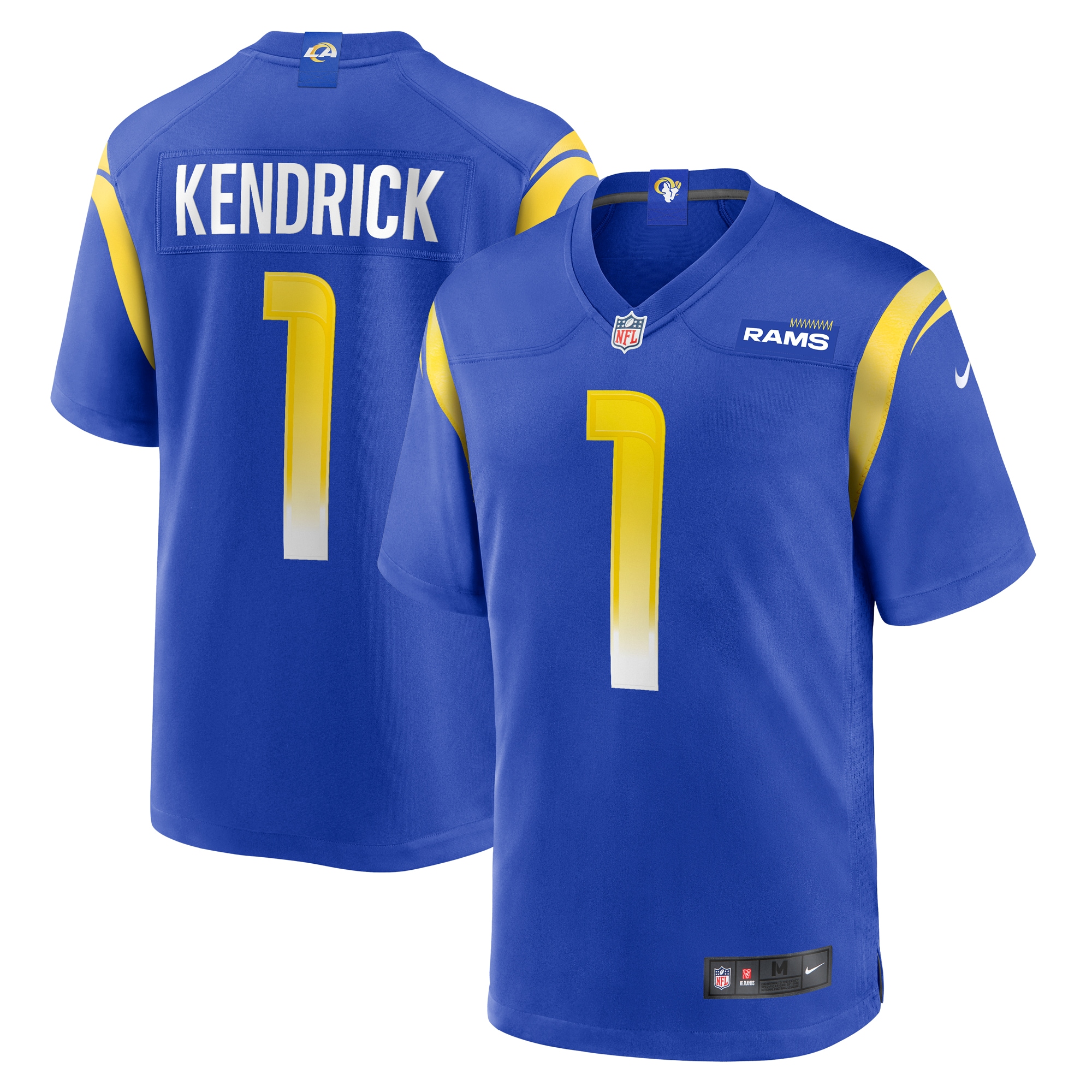 Men's Los Angeles Rams Derion Kendrick Royal Home Game Jersey JS3754