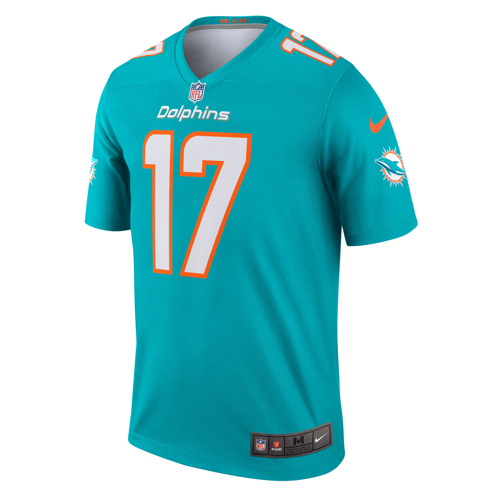 Men's Miami Dolphins Jaylen Waddle Aqua Team Legend Player Performance Top JS7380 Neasalamis - Image 2