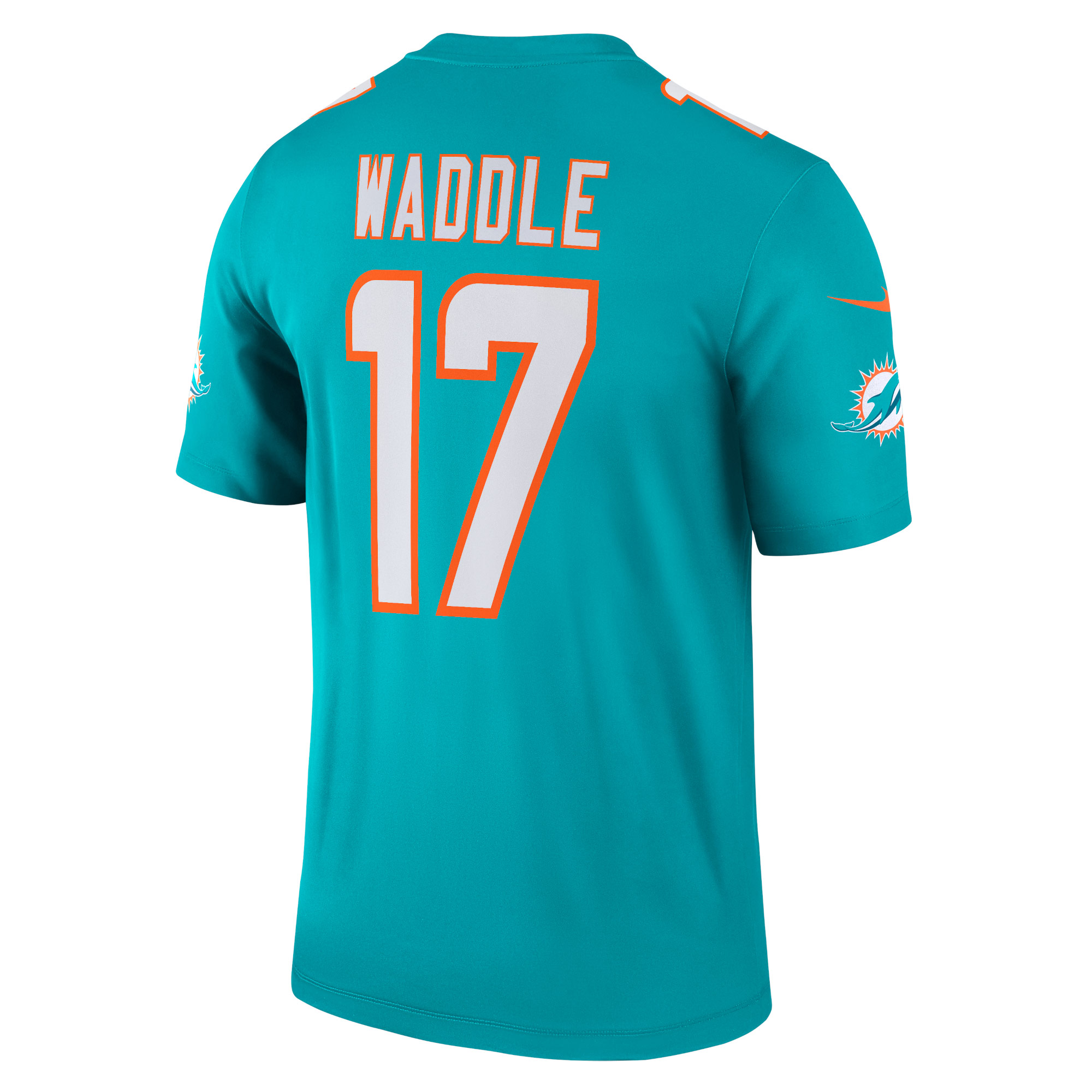 Men's Miami Dolphins Jaylen Waddle Aqua Team Legend Player Performance Top JS7380 Neasalamis - Image 3