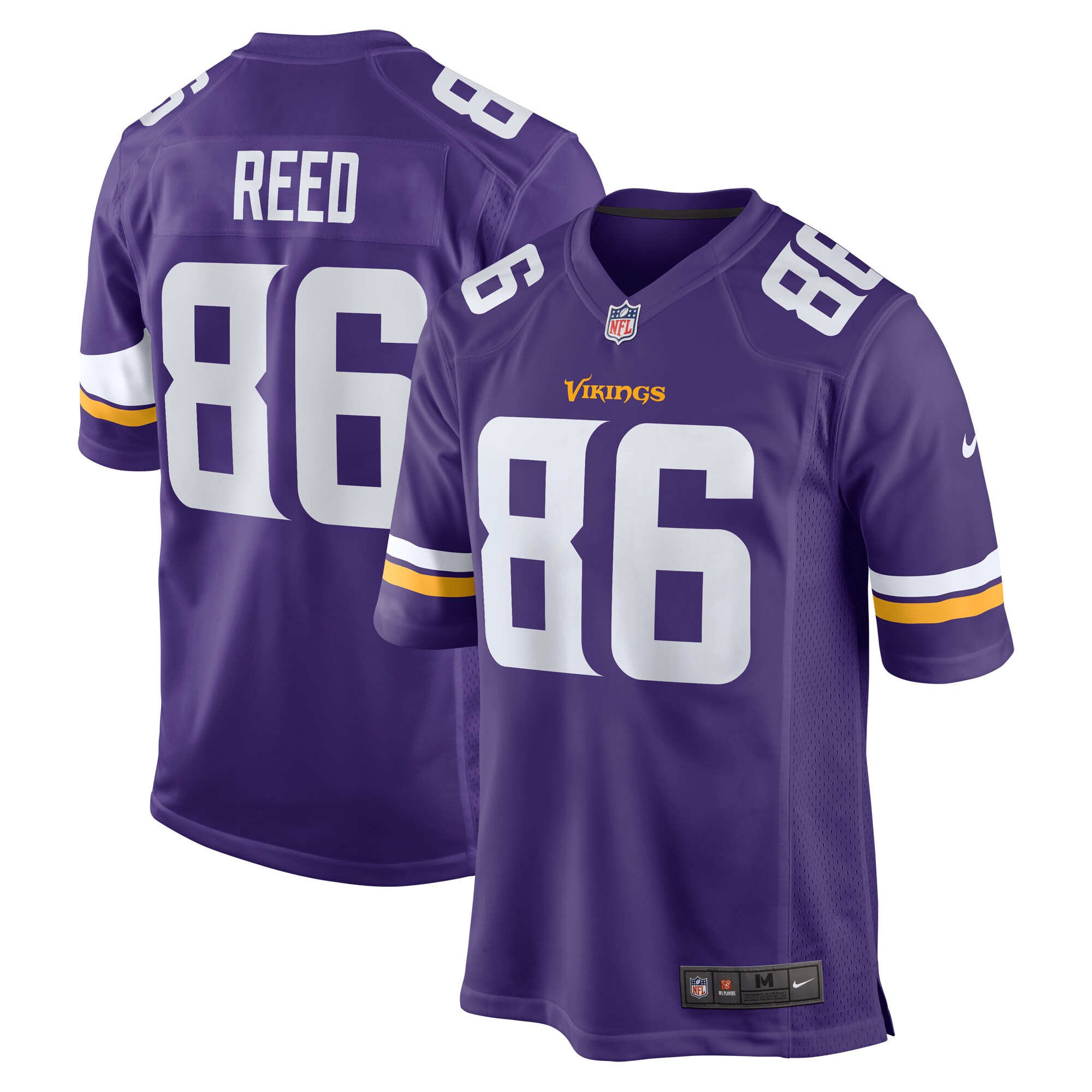 Men's Minnesota Vikings Jake Reed Purple Retired Player Game Jersey JS2369