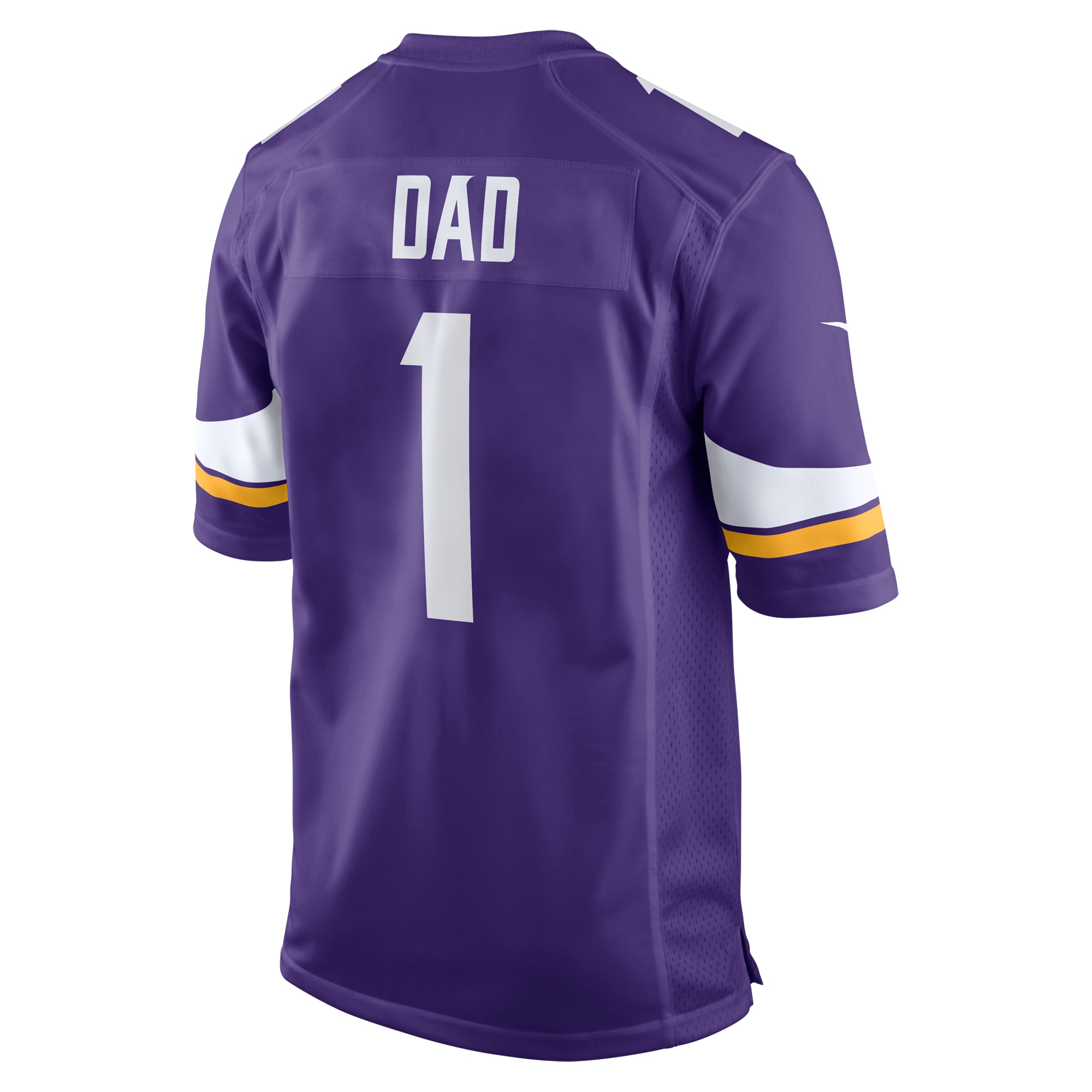Men's Minnesota Vikings Number 1 Dad Purple Game Jersey JS1349 Neasalamis - Image 3