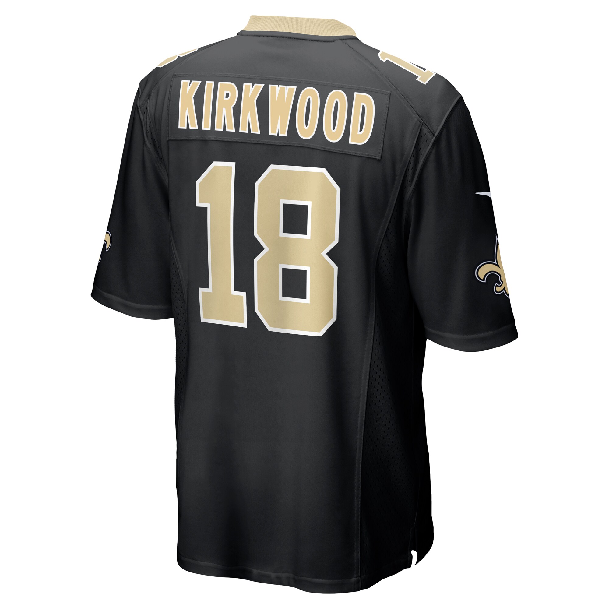 Men's New Orleans Saints Keith Kirkwood Black Team Game Jersey JS4367 Neasalamis - Image 3