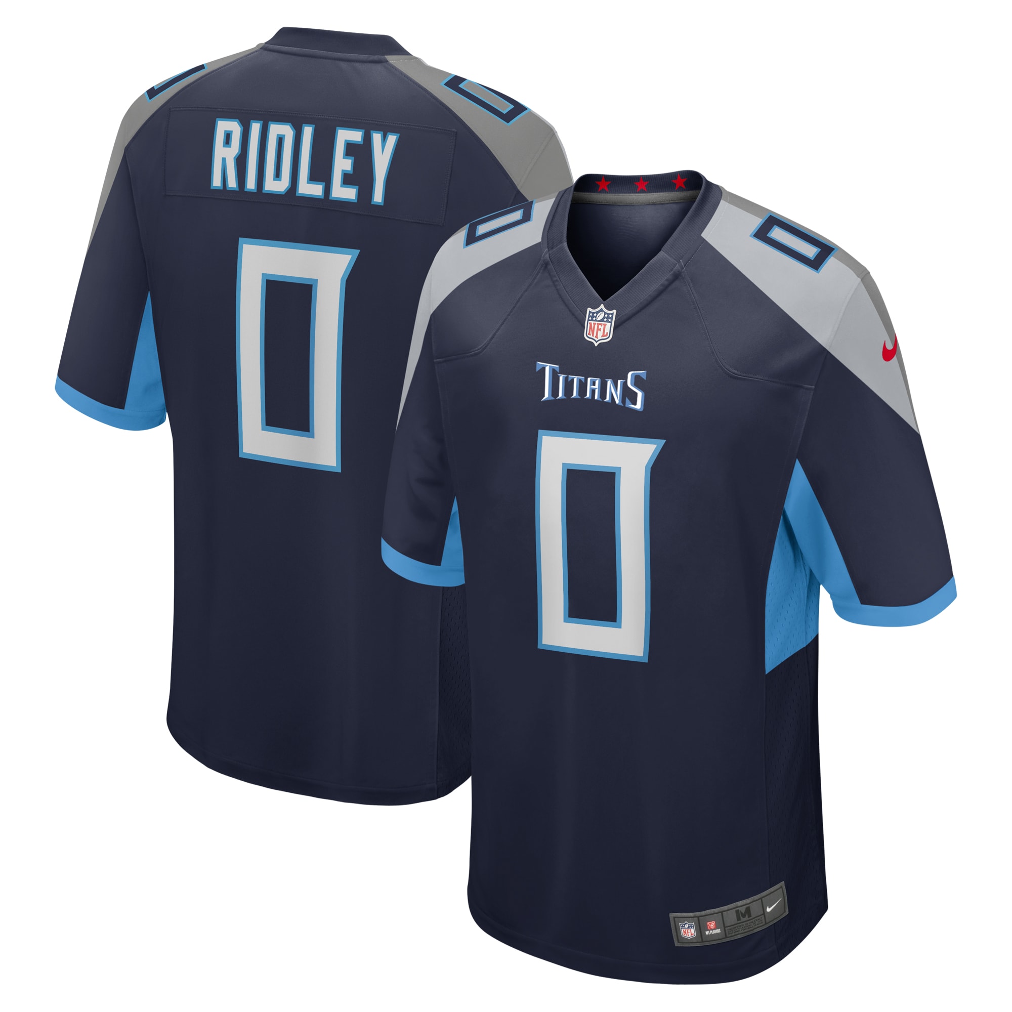 Men's Tennessee Titans Calvin Ridley Navy Game Player Jersey JS1680