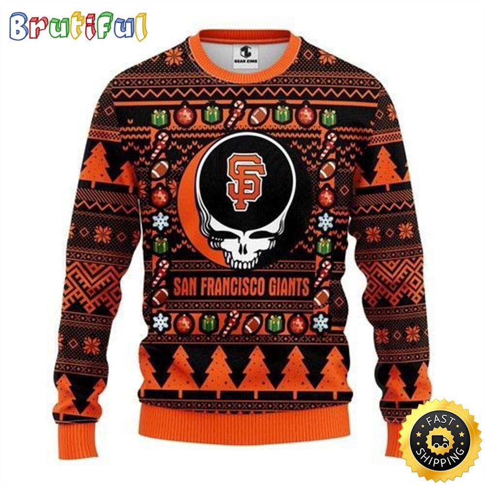 Mlb San Francisco Giants Ugly Christmas Sweater The Intelligence Of The Skull Unisex Sweater Neasalamis