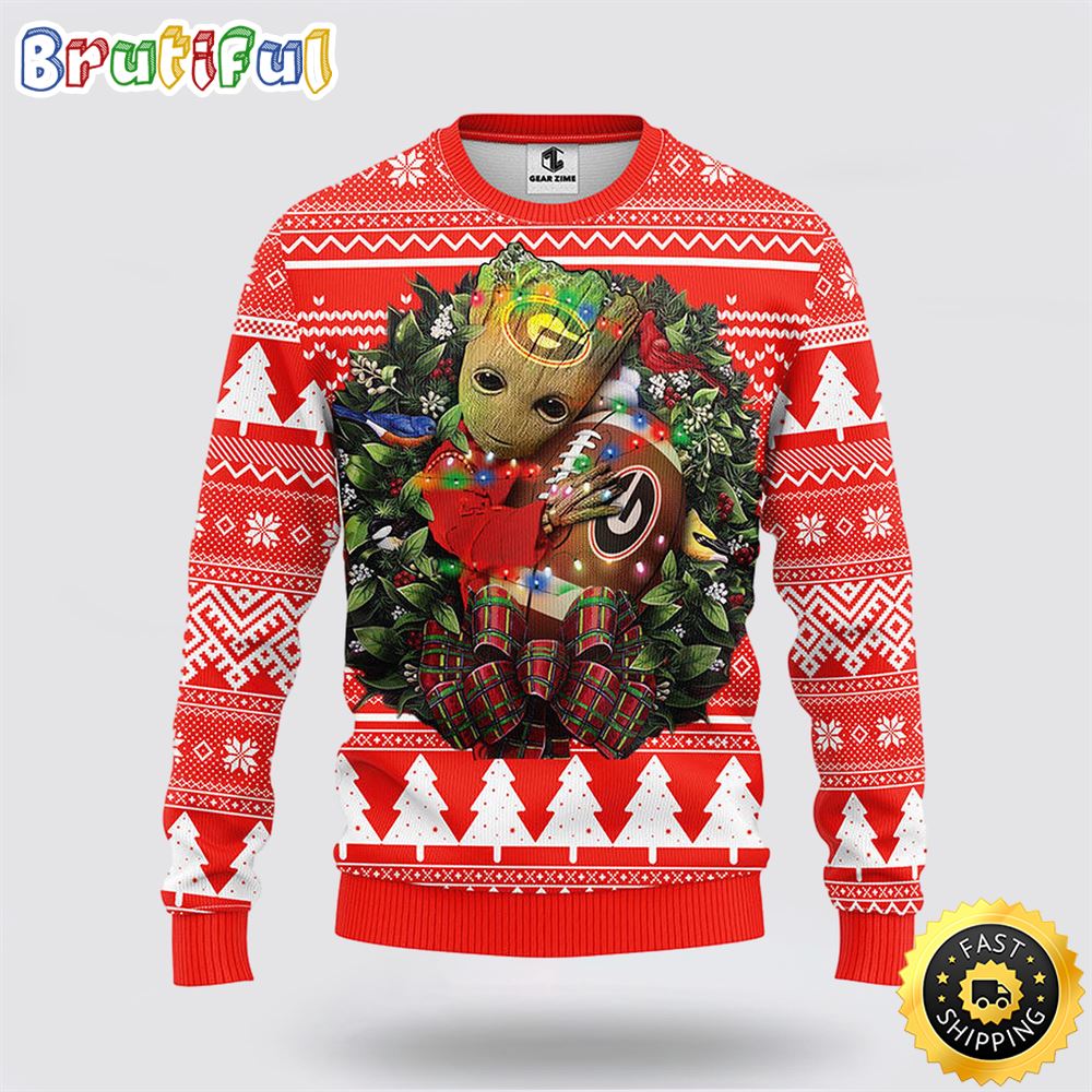 Ncaa Georgia Bulldogs Ugly Sweater Groot Christmas Sweater Neasalamis