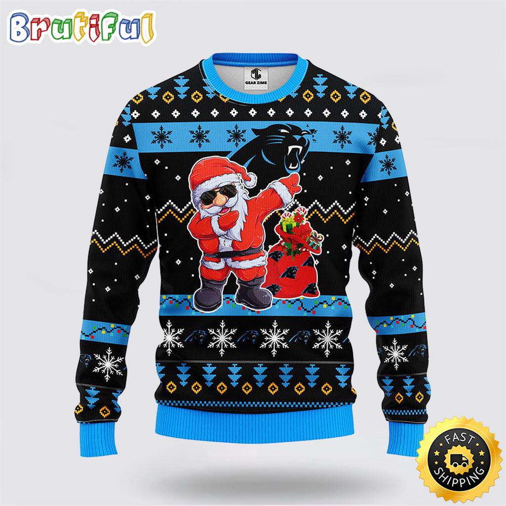 Nfl Carolina Panthers Ugly Sweater Santa Claus Ugly Christmas Sweater Neasalamis