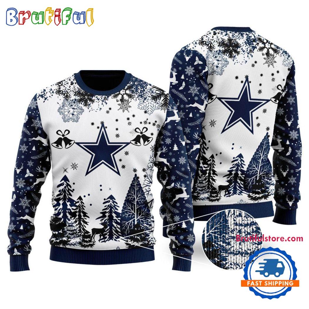 Nfl Dallas Cowboys Logo Football Team Special Xmas Tree Christmas Ugly Sweater Neasalamis