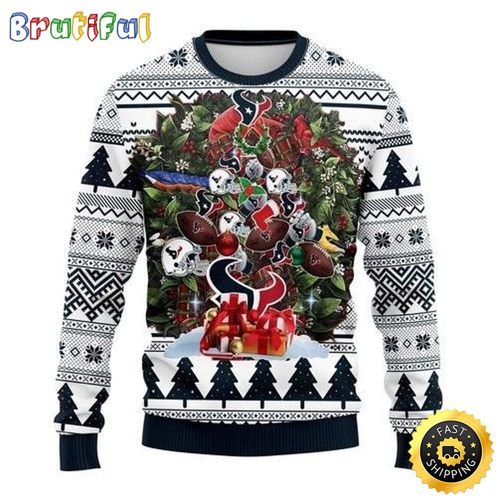 Nfl Houston Texans Ugly Christmas Sweater Tree Christmas Unisex Sweater Neasalamis