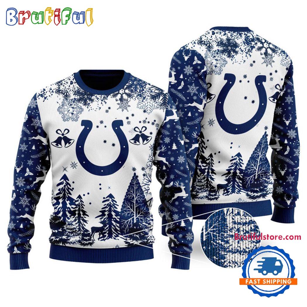 Nfl Indianapolis Colts Logo Football Team Special Xmas Tree Christmas Ugly Sweater Neasalamis
