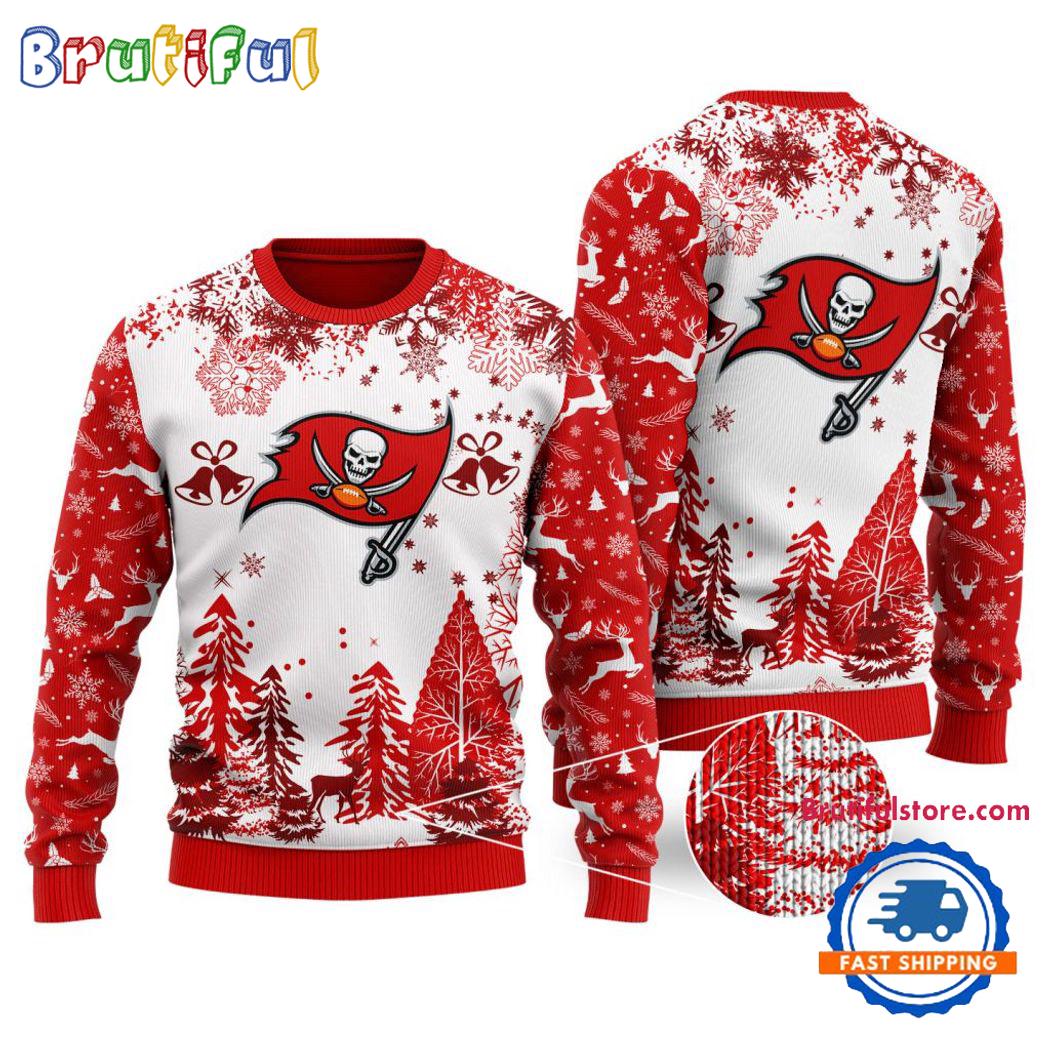 Nfl Tampa Bay Buccaneers Logo Football Team Special Xmas Tree Christmas Ugly Sweater Neasalamis