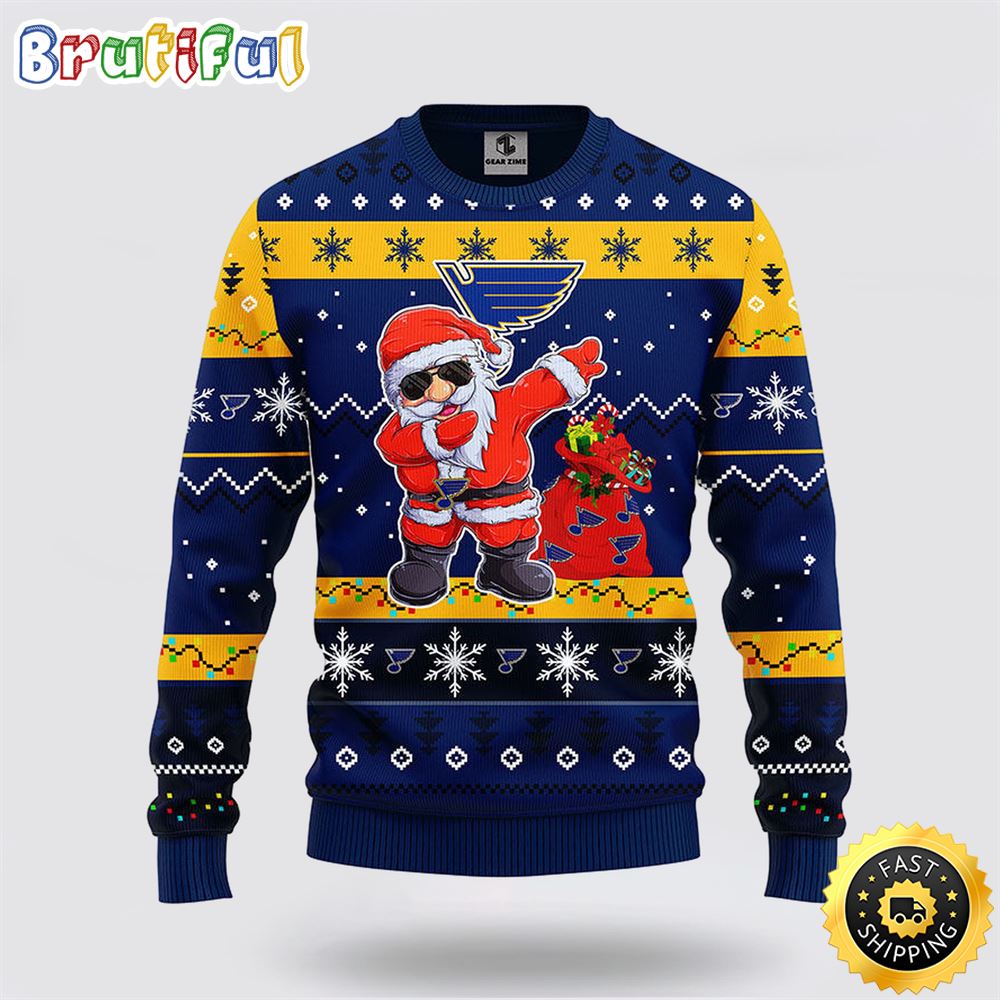 Nhl St Louis Blues Ugly Sweater Santa Claus Ugly Christmas Sweater Neasalamis