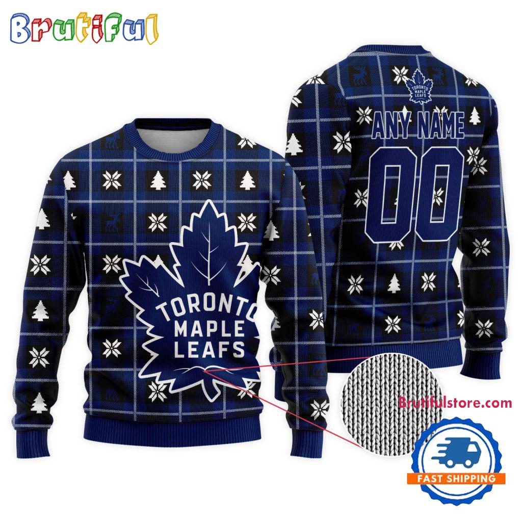 Nhl Toronto Maple Leafs Personalized Snow Tree Ugly Christmas Sweater Neasalamis