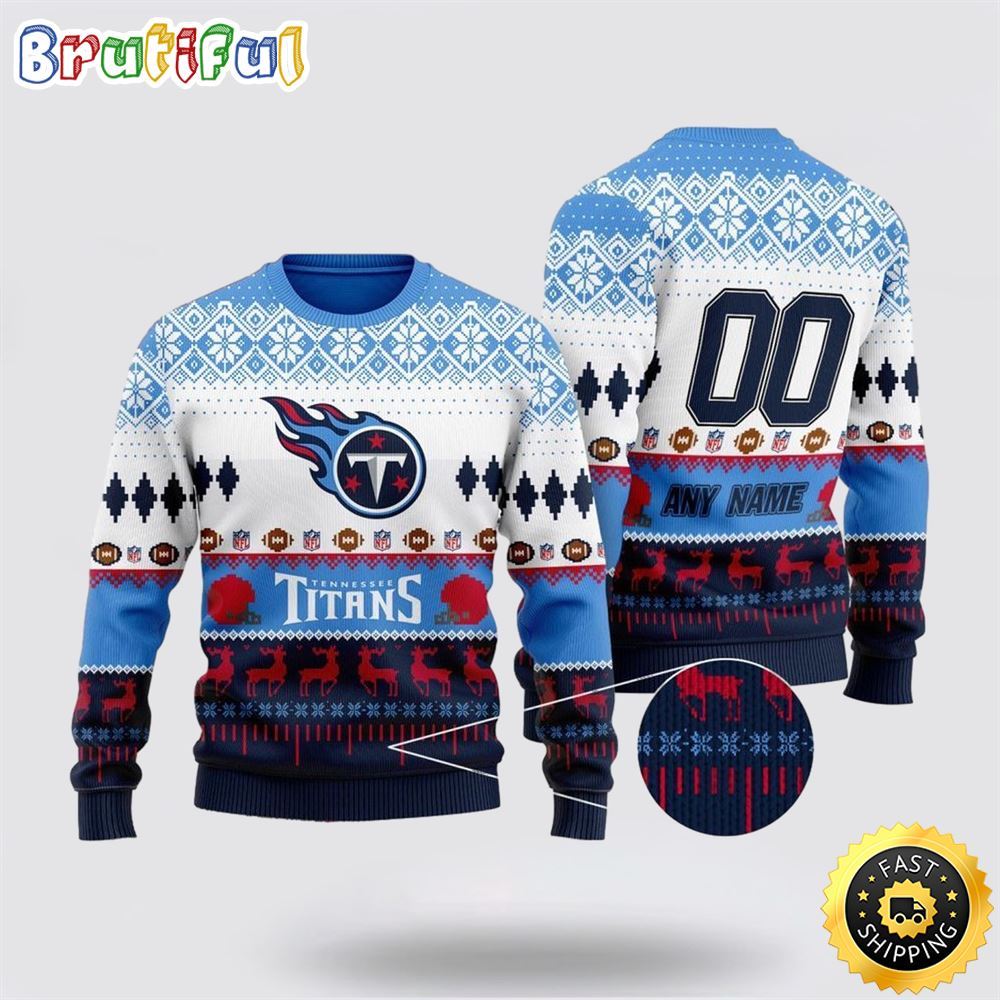 Personalized Nfl Tennessee Titans Playing Field Ugly Christmas Sweater Perfect Gift For Football Fans Neasalamis