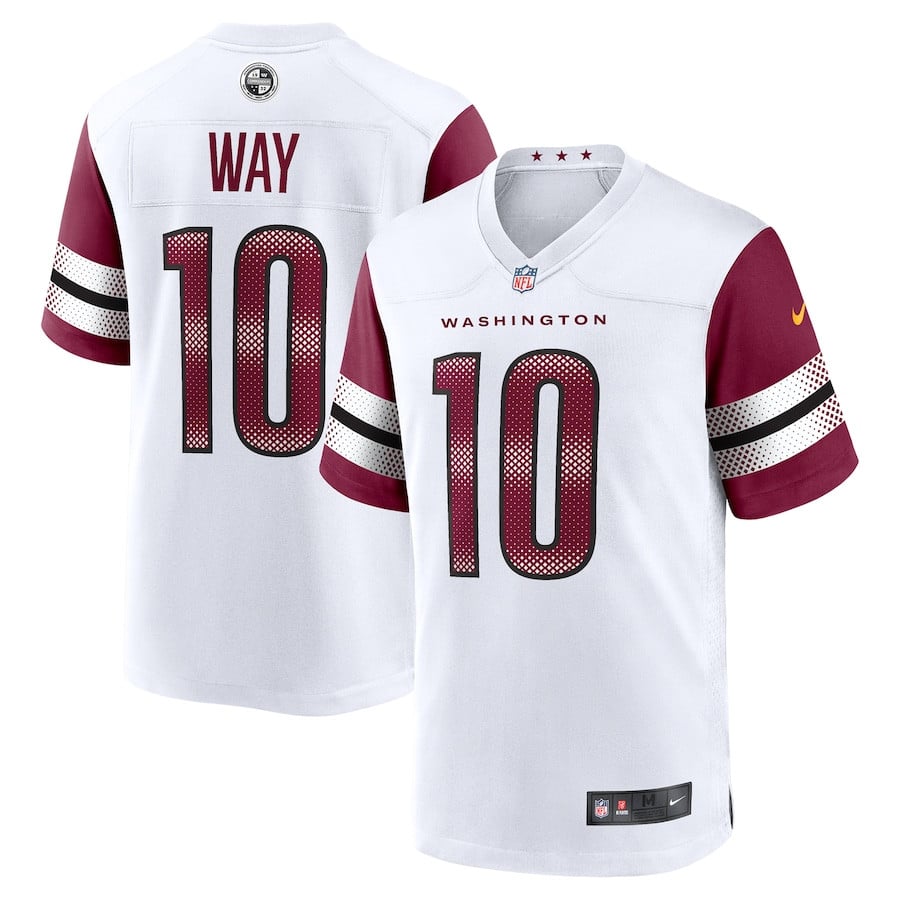 Tress Way 10 Washington Commanders Game Men Jersey - White JS5205