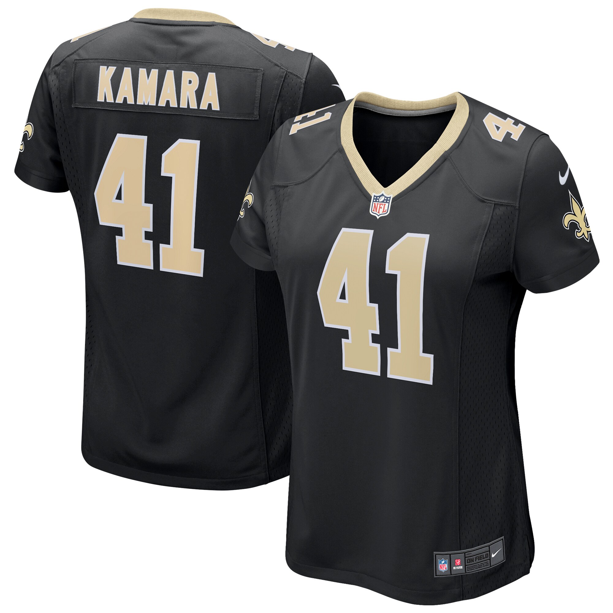Women's Alvin Kamara Black New Orleans Saints Game Jersey JS1183