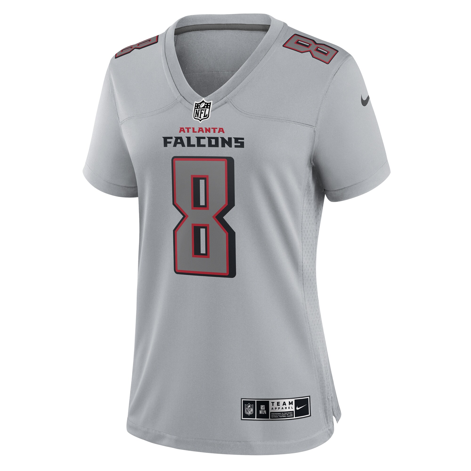 Women's Atlanta Falcons Kyle Pitts Gray Atmosphere Fashion Game Jersey JS1949 Neasalamis - Image 2
