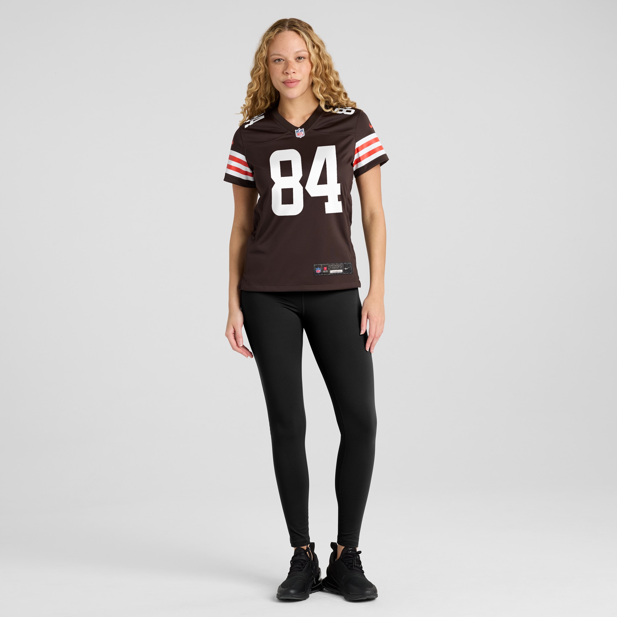 Women's Cleveland Browns Akins Brown Game Player Jersey JS4398 Neasalamis - Image 4