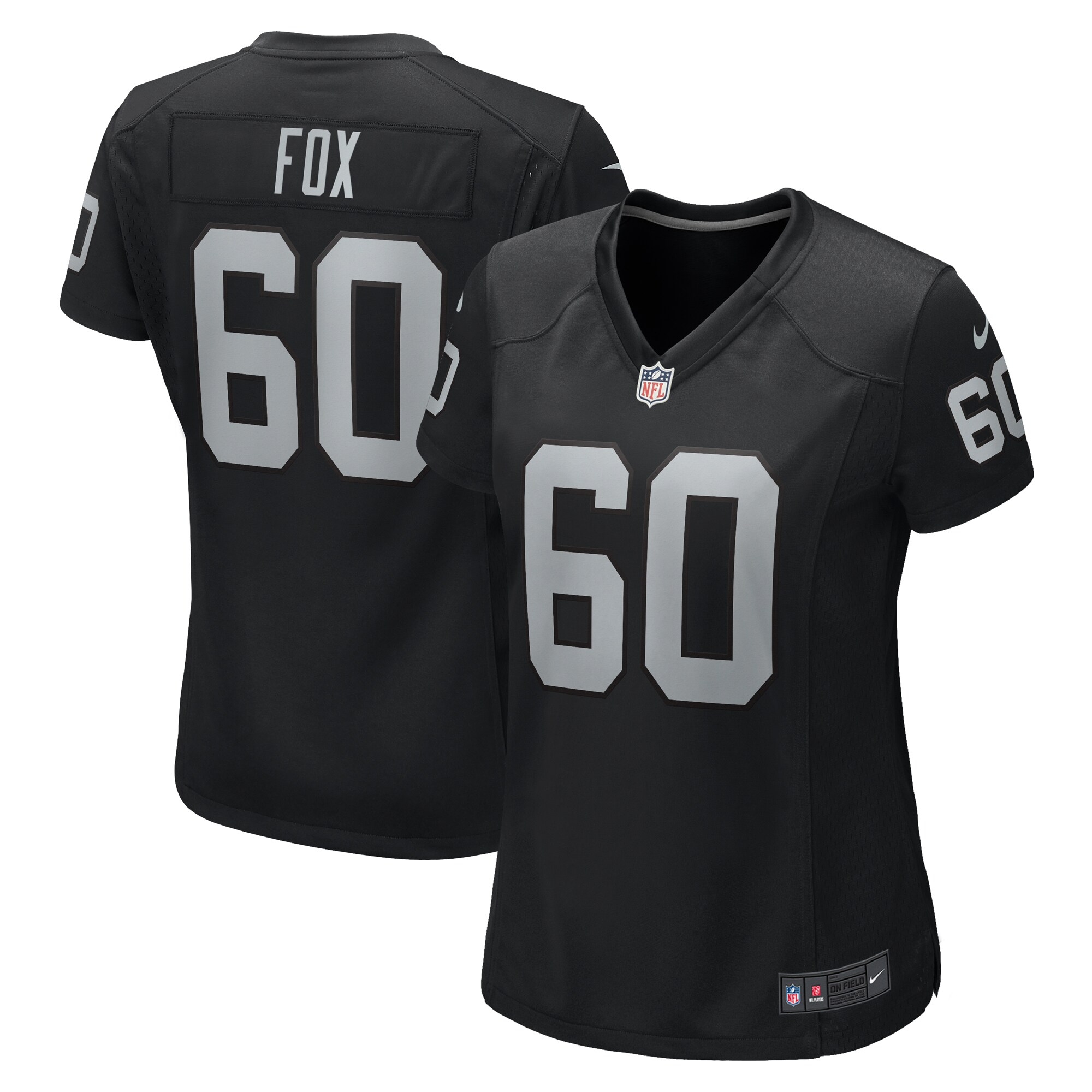 Women's Las Vegas Raiders Tomari Fox Black Game Jersey JS9361