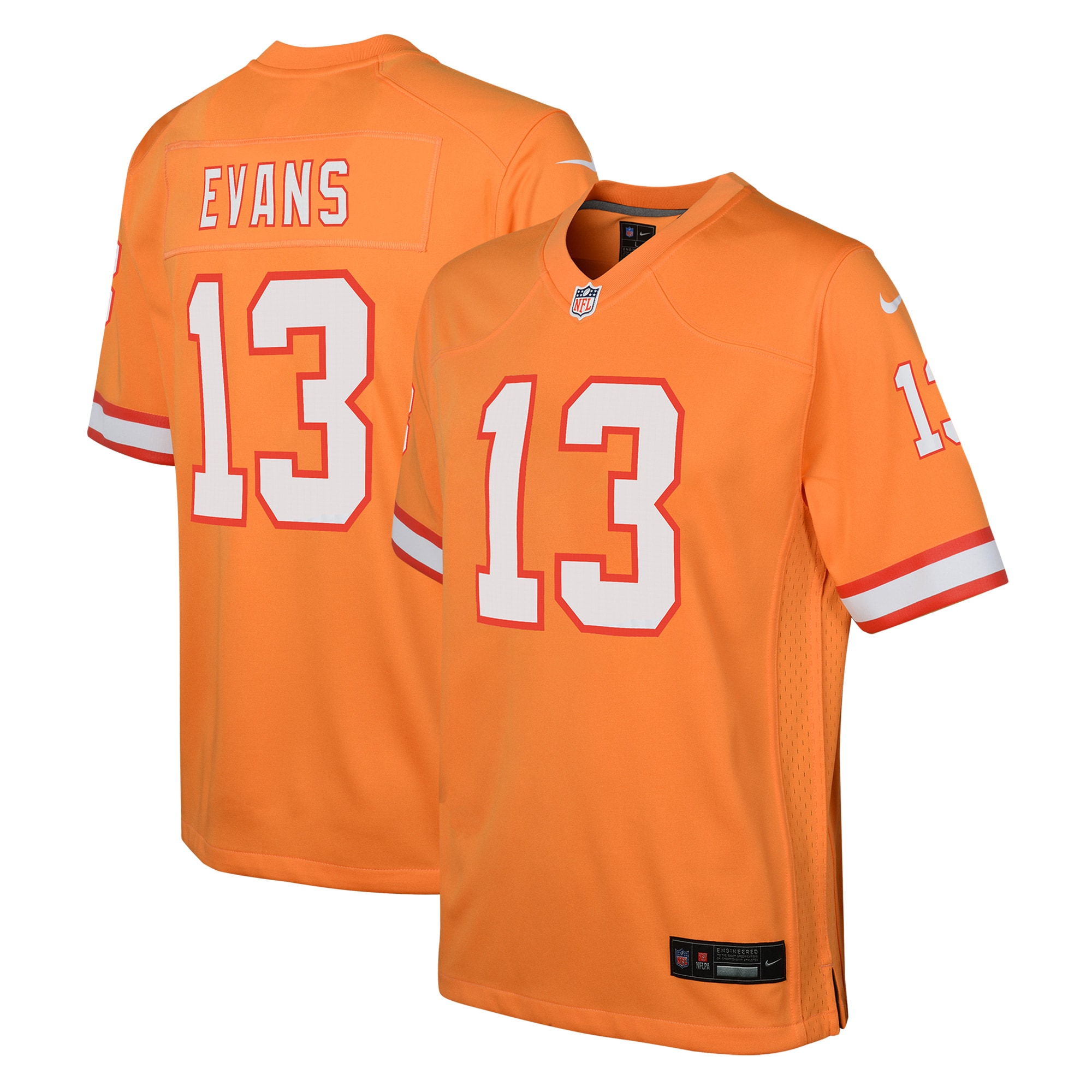 Youth Tampa Bay Buccaneers Mike Evans Orange Game Jersey JS2303